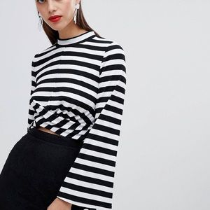 ASOS cropped striped top